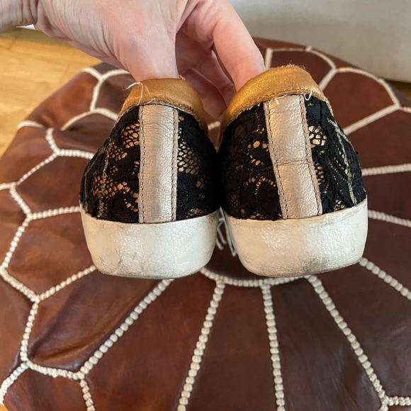 Black & Gold lace loafers - Picture 3 of 4